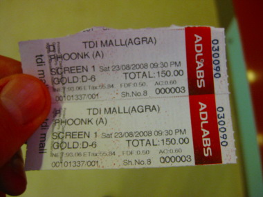 movie ticket Phoonk ticket